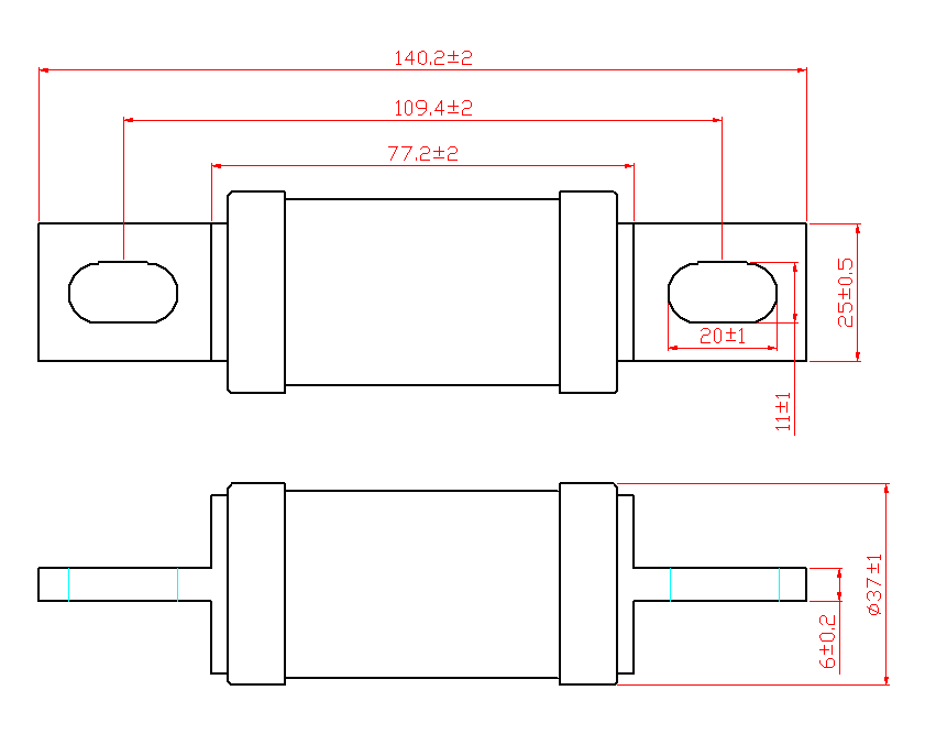 EV-J-Q-300 fuse dimension EV-J-Q-300 fuse dimension